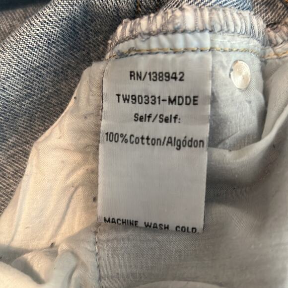 TWELVE by ontwelfth cotton high-waist BF blue jeans distressed button fly sz 28 - Picture 7 of 15